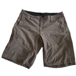 KUHL Shorts Womens Size 10 Gray Outdoor Camping Hiking Cargo Pockets Casual